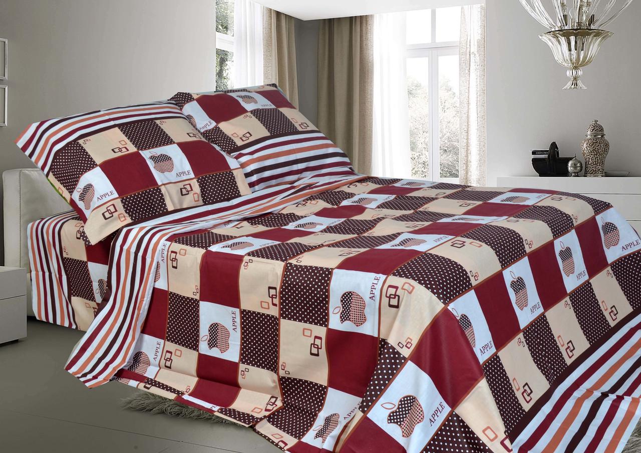 Простынь Вилена Голд Яблочная партия бязь полуторная 145х220 см