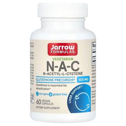 N-ацетил-L-цистеїн Jarrow Formulas N-A-C 500 мг 60 капс. (JRW-07706) N-ацетил-L-цистеїн Jarrow Formulas N-A-C 500 мг 60 капс. (JRW-07706)