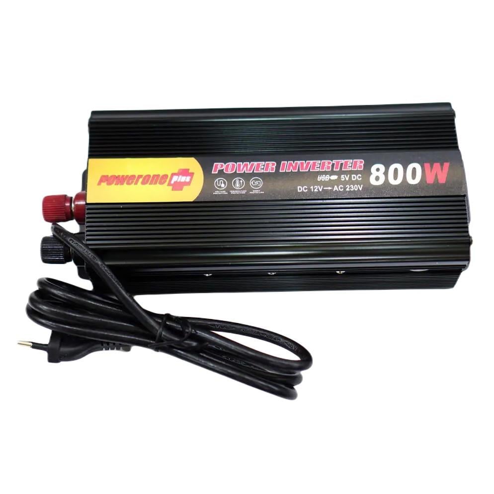 Преобразователь напряжения Powerone Plus UPS-800W с функцией зарядки 800W DC/AC 12V-220V Black (2413402206) - фото 6 Преобразователь напряжения Powerone Plus UPS-800W с функцией зарядки 800W DC/AC 12V-220V Black (2413402206) - фото 6