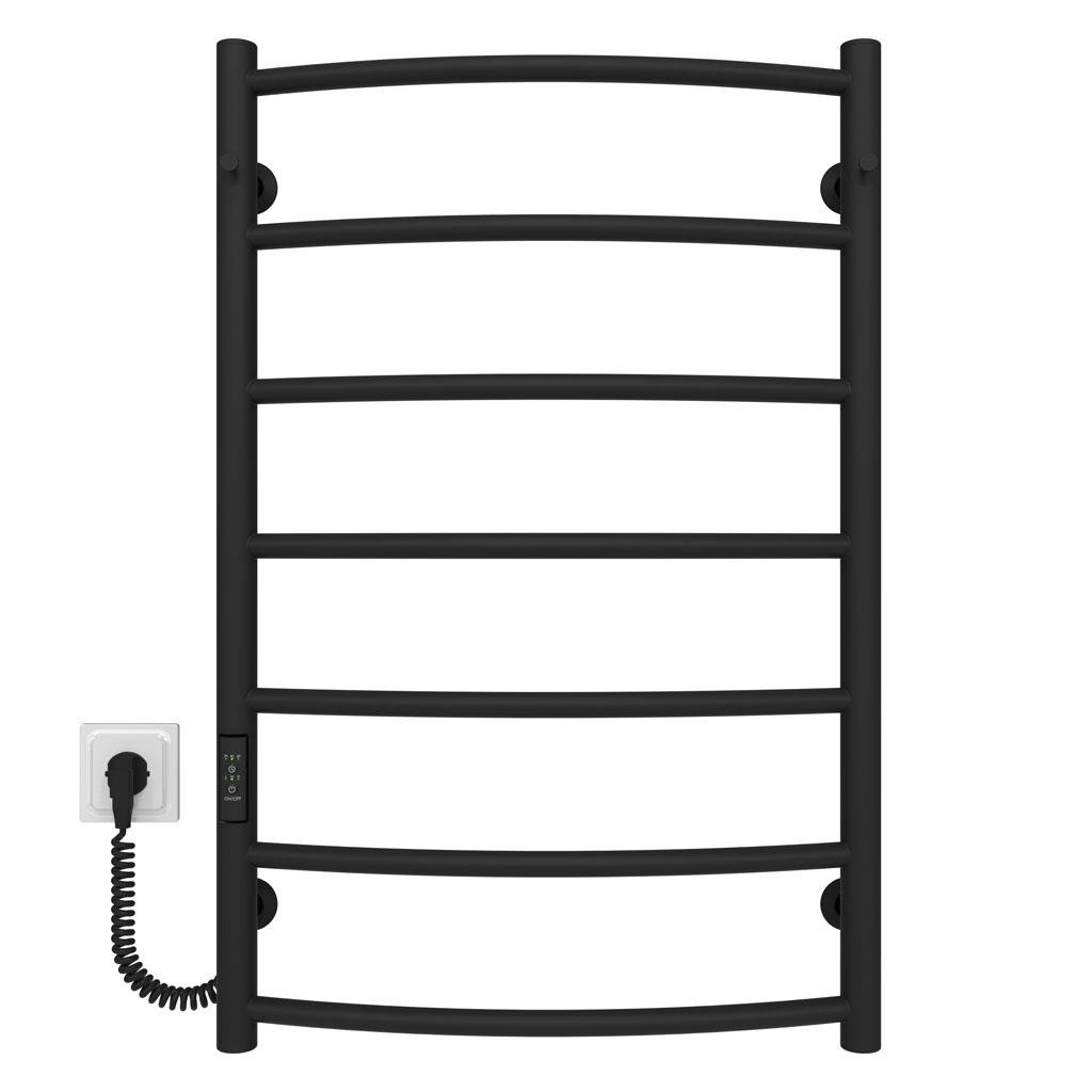 Полотенцесушитель электрический HeatPro Kelly P7 углеродная сталь левостороннее подключение 800x500 мм Черный (DH-KL8005007EBL)