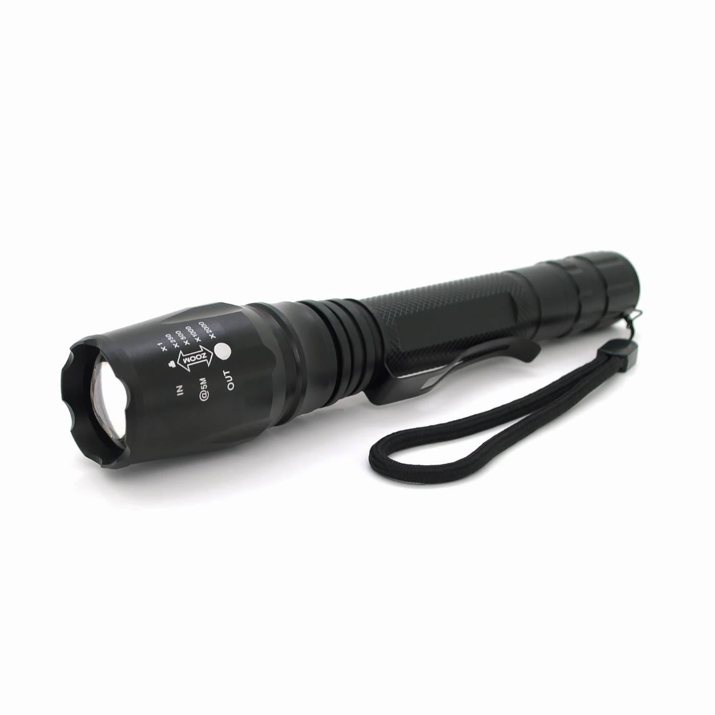 Ліхтар ручний Watton WT-241 1LED Cree Q5 3W 5 режимів ZOOM 2х18650/2800mah IP44 СЗУ/АЗУ 222х34х25 мм Black (28954)