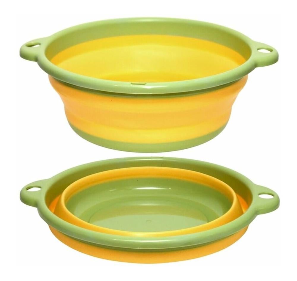 Таз-миска пластиковый складной 23x20x8,5 см Зеленый - фото 7