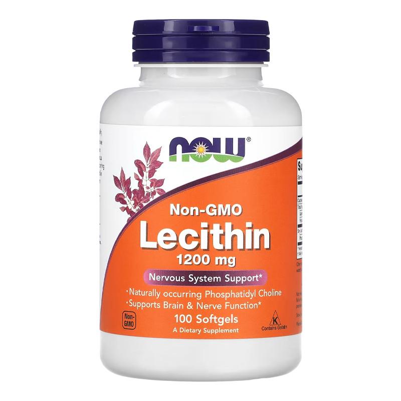 Соєвий лецитин NOW Lecithin 1200 mg 100 капс. (06767-01)