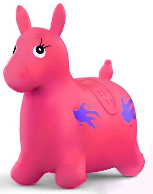 Іграшка стрибунок Ослик MS 4163 для дітей від 12 місяців гумовий Рожевий (2578729701)