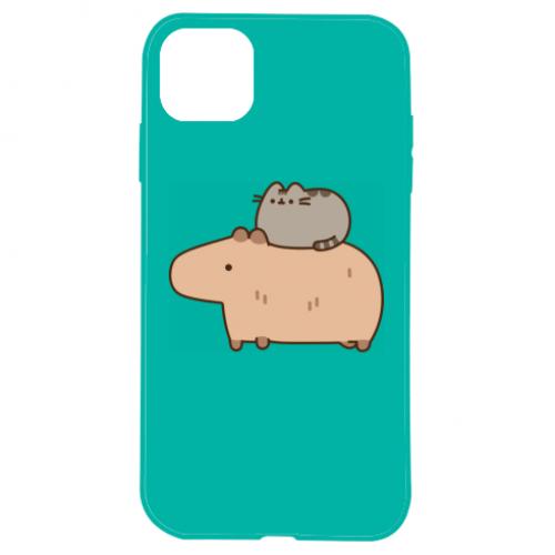Чехол для iPhone 11 Пушин и Капибара