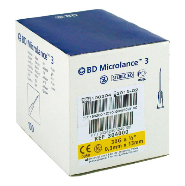 Игла для мезотерапии BD Microlance G-30 0,3x13 мм (AN001446)