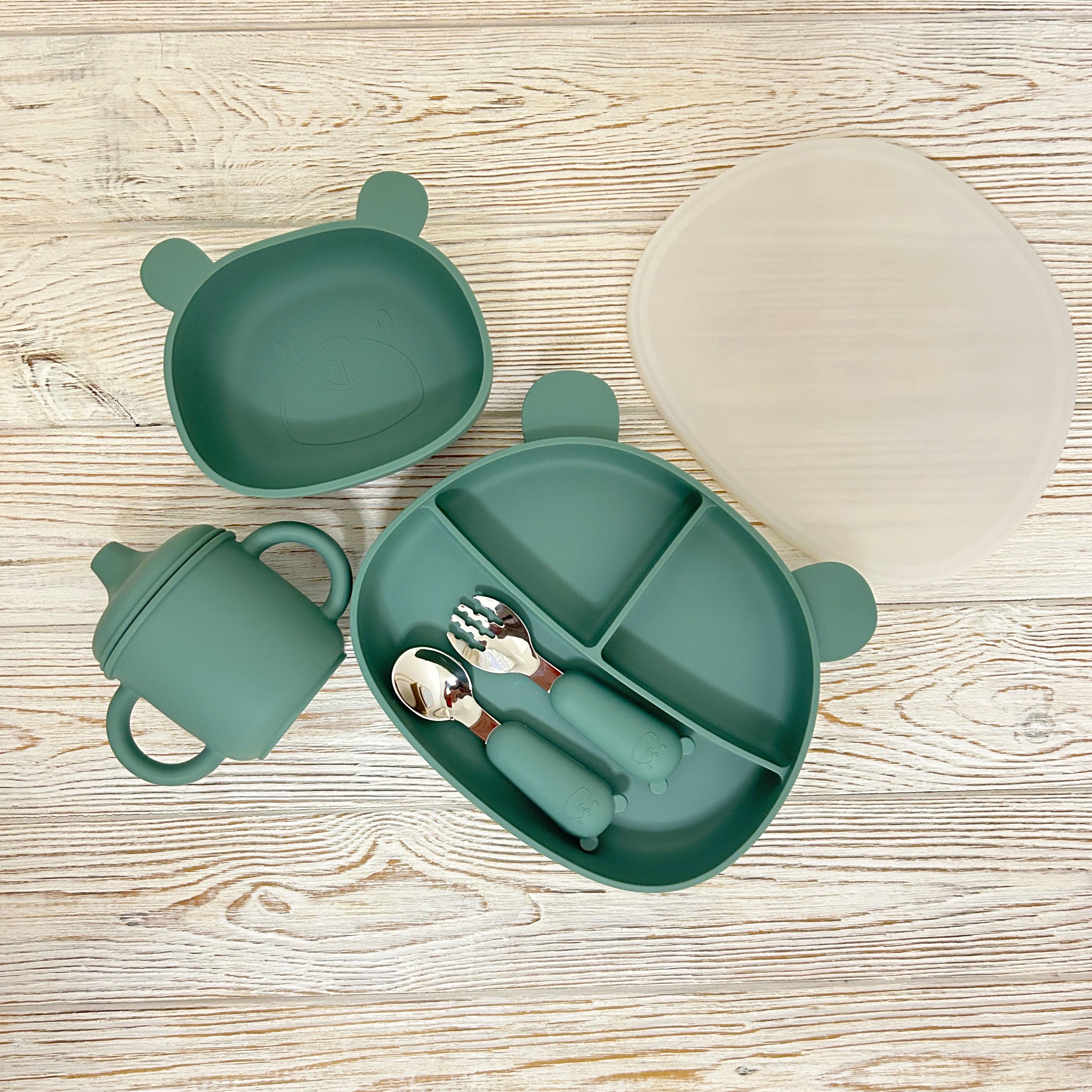 Детская посуда для кормления Медвежата BPR img_e8718 медвежонок железо Темно-зеленый (65468)