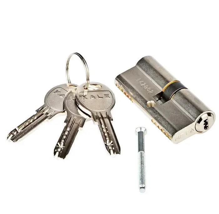 Цилиндр Kale 164SNC 62 мм 5 ключей Никель