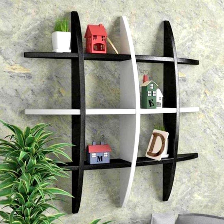 Полка книжная настенная из дерева Обладатель Зефир/Венге (КПГ-00172012)