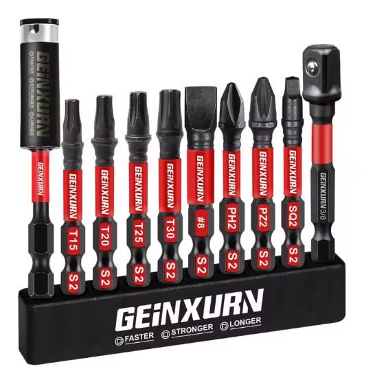 Набор битов удлиненных с органайзером 10 эл. (28604078) Набор битов удлиненных с органайзером 10 эл. (28604078)