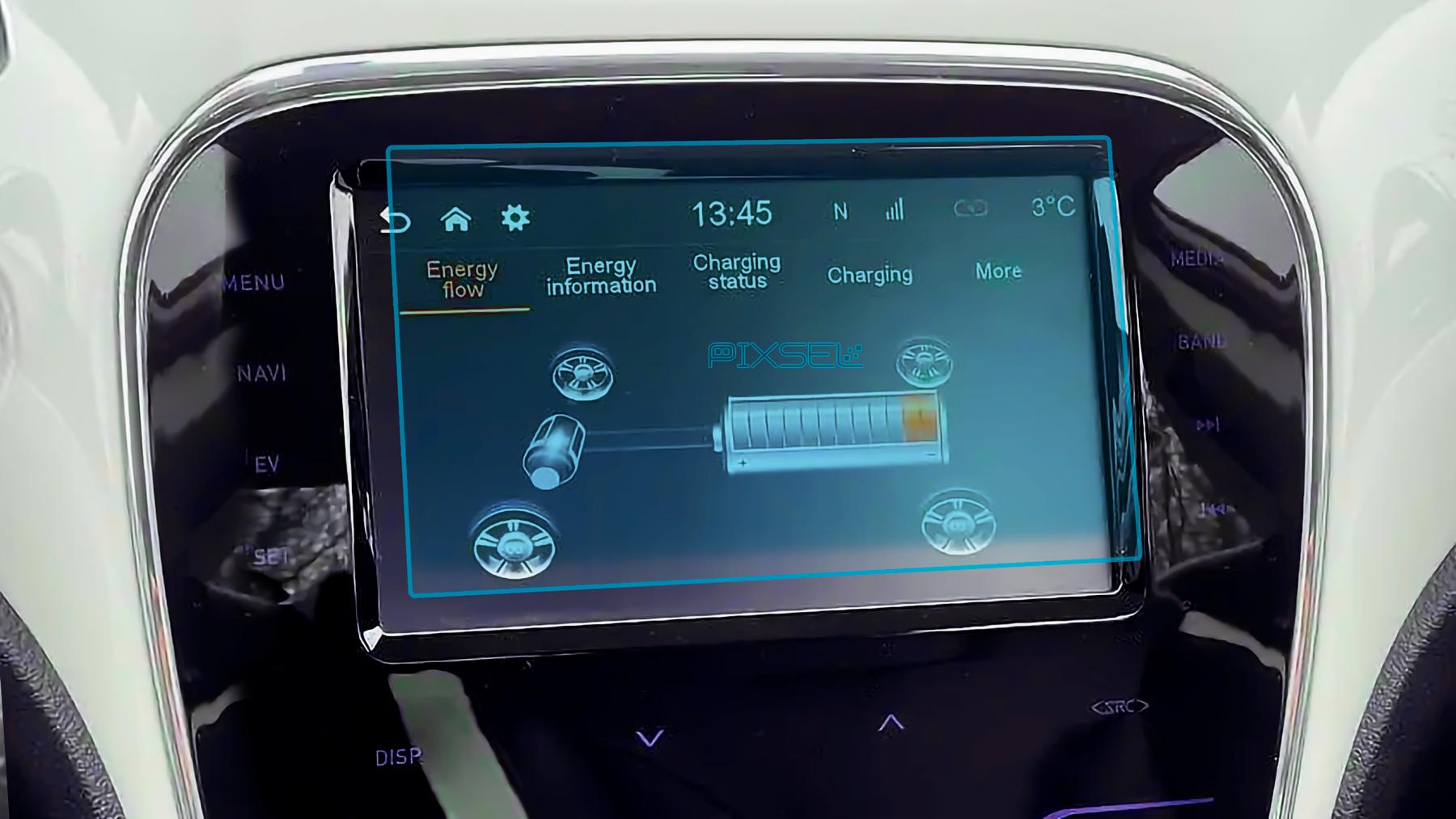 Защитное стекло Pixsel гибридное матовое на монитор JAC iev7L-6,7" 2019