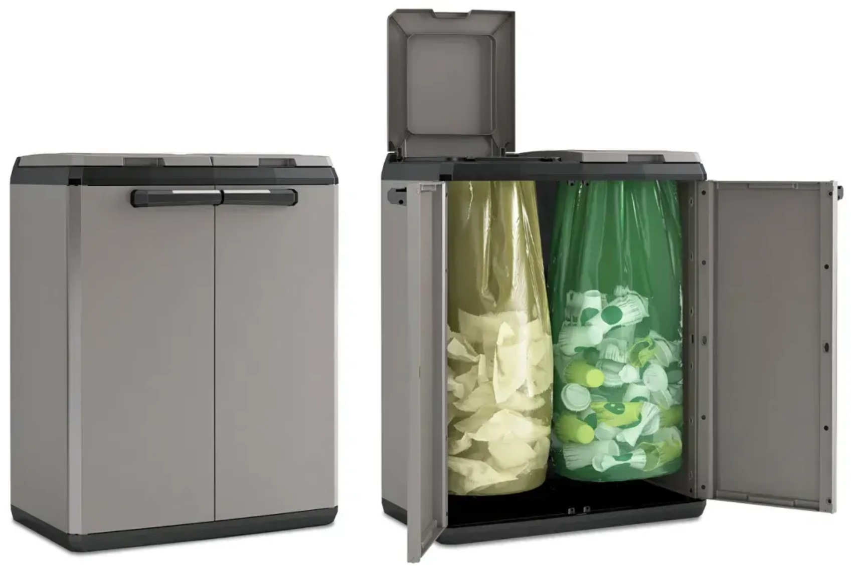 Шкаф для сортировки мусора Keter/Kis SPLIT Basic Cabinet (241065) - фото 2 Шкаф для сортировки мусора Keter/Kis SPLIT Basic Cabinet (241065) - фото 2