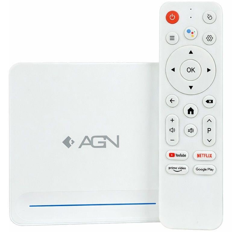 Медиаплеер смарт-приставка для телевизора AGN Media Box Cinema 4/32 Гб Allwinner H618 14 Wi-Fi 2,4G+5G LAN: 100M BT5.4 White (AGNCINEMA432)