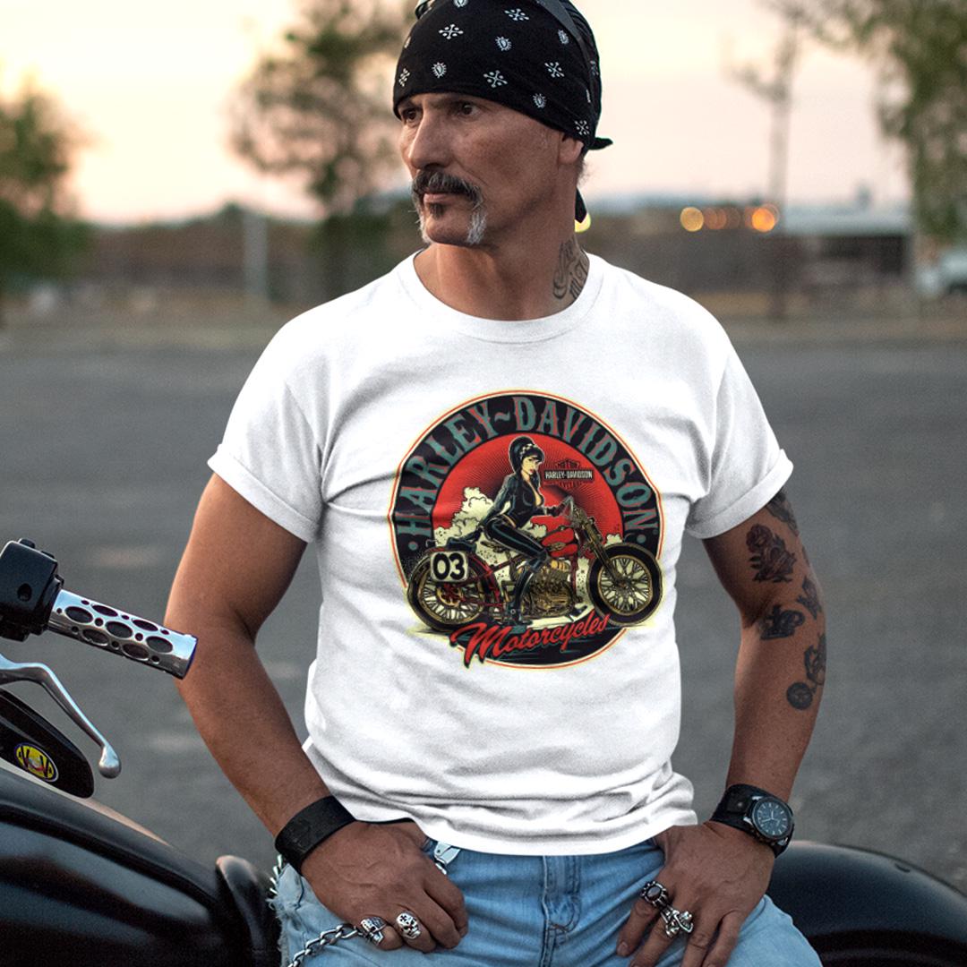 Футболка унисекс Harley Davidson Motorcycles 03 4XL Белый (00000011624)