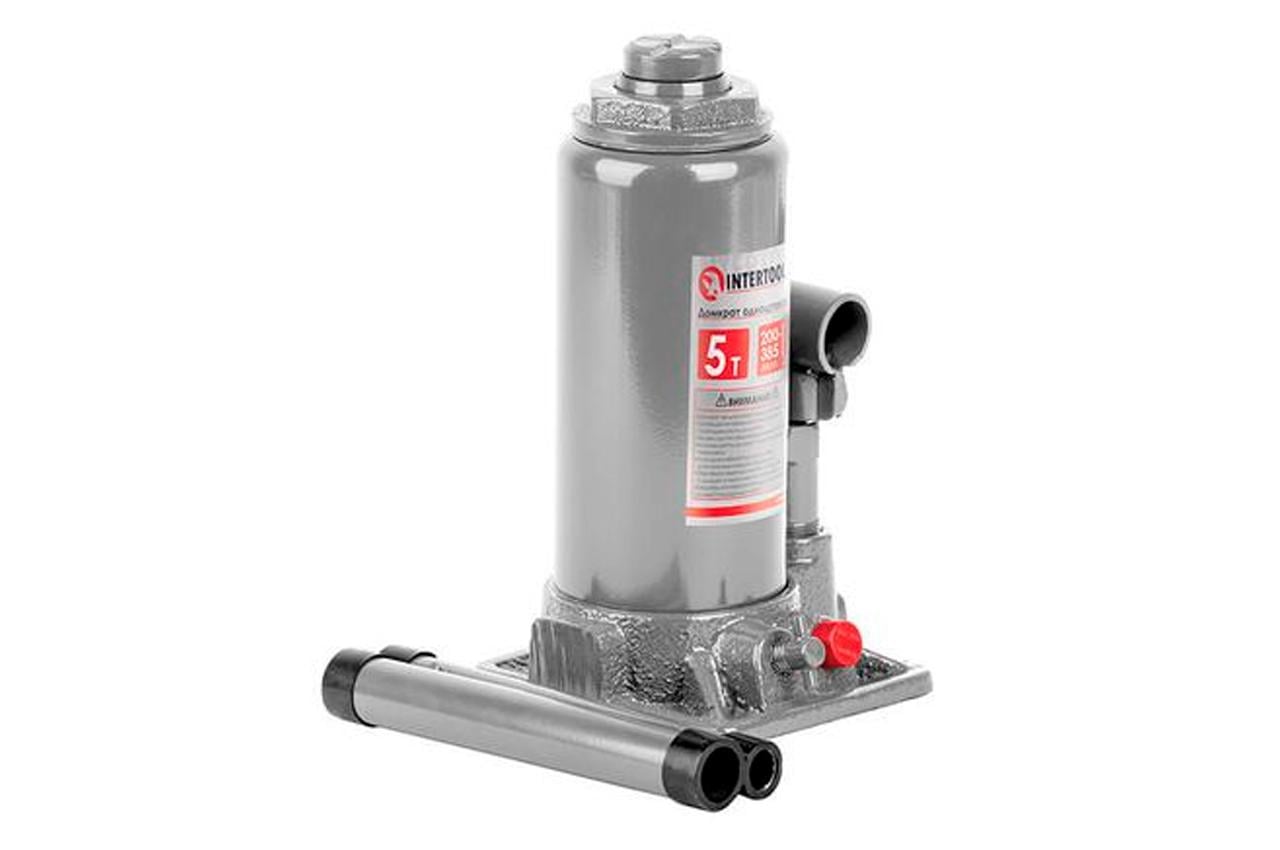 Домкрат гідравлічний Intertool одноштоковий 5 т х 355 мм в кейсі (GT0053)