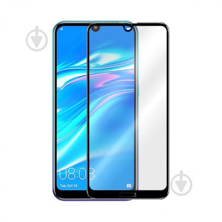 Захисне скло 2.5D Glass Full Glue для Huawei Y7 2019//Y7 Pro 2019 DUB-L21/DUB-L23 Чорний (17890)