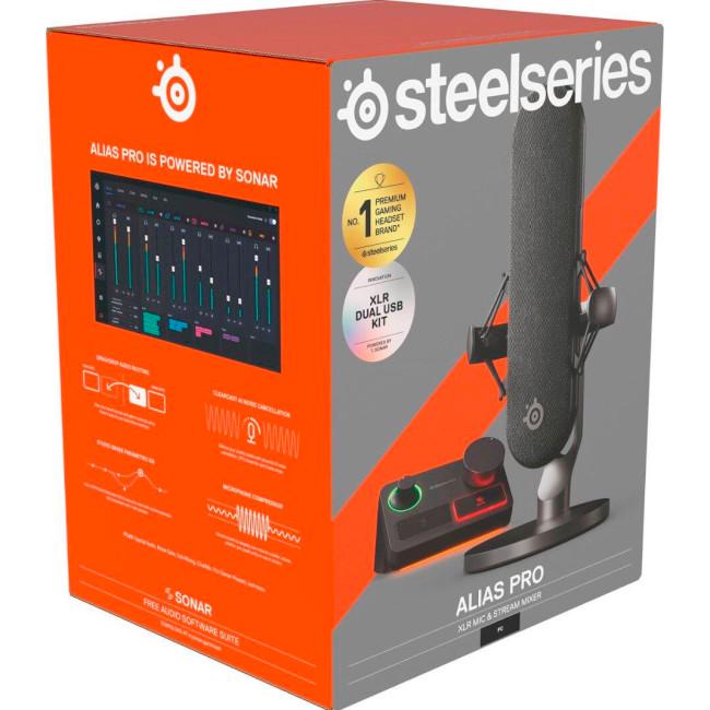 Мікрофон для стрімінга/подкастів SteelSeries Alias Pro RGB XLR Stream Mixer (61597) - фото 6