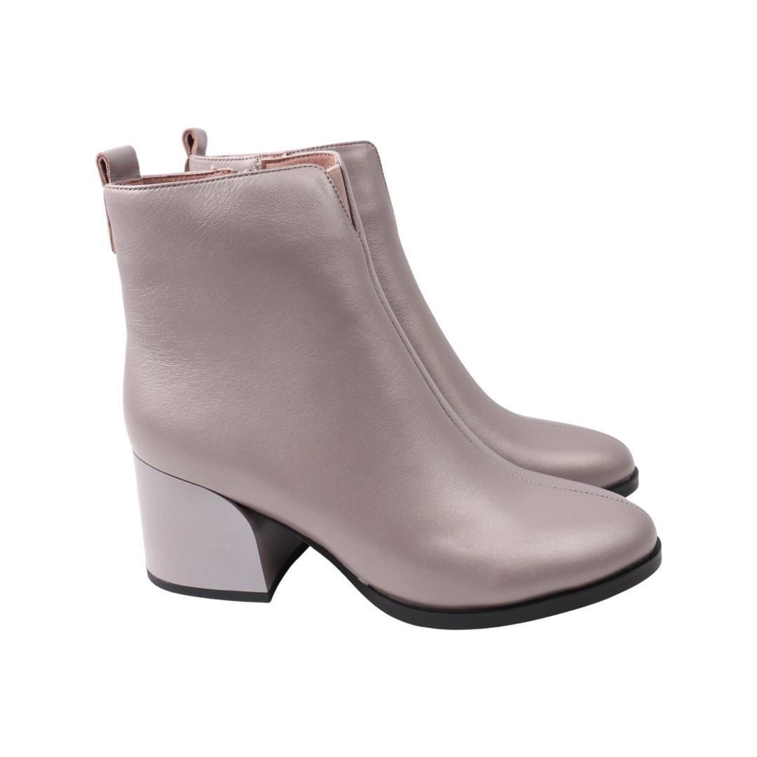 Ботильоны женские Brocoly из кожи р. 39 Серый (344-21DH)