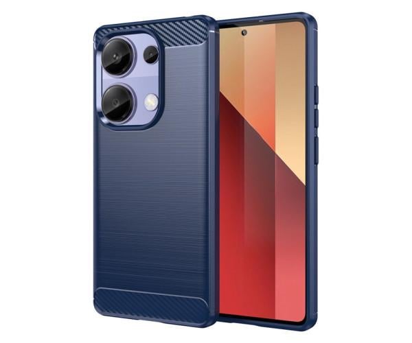  Чехол - накладка Polished Carbon для Xiaomi Redmi Note 13 Pro 4G / Poco M6 Pro 4G Синий