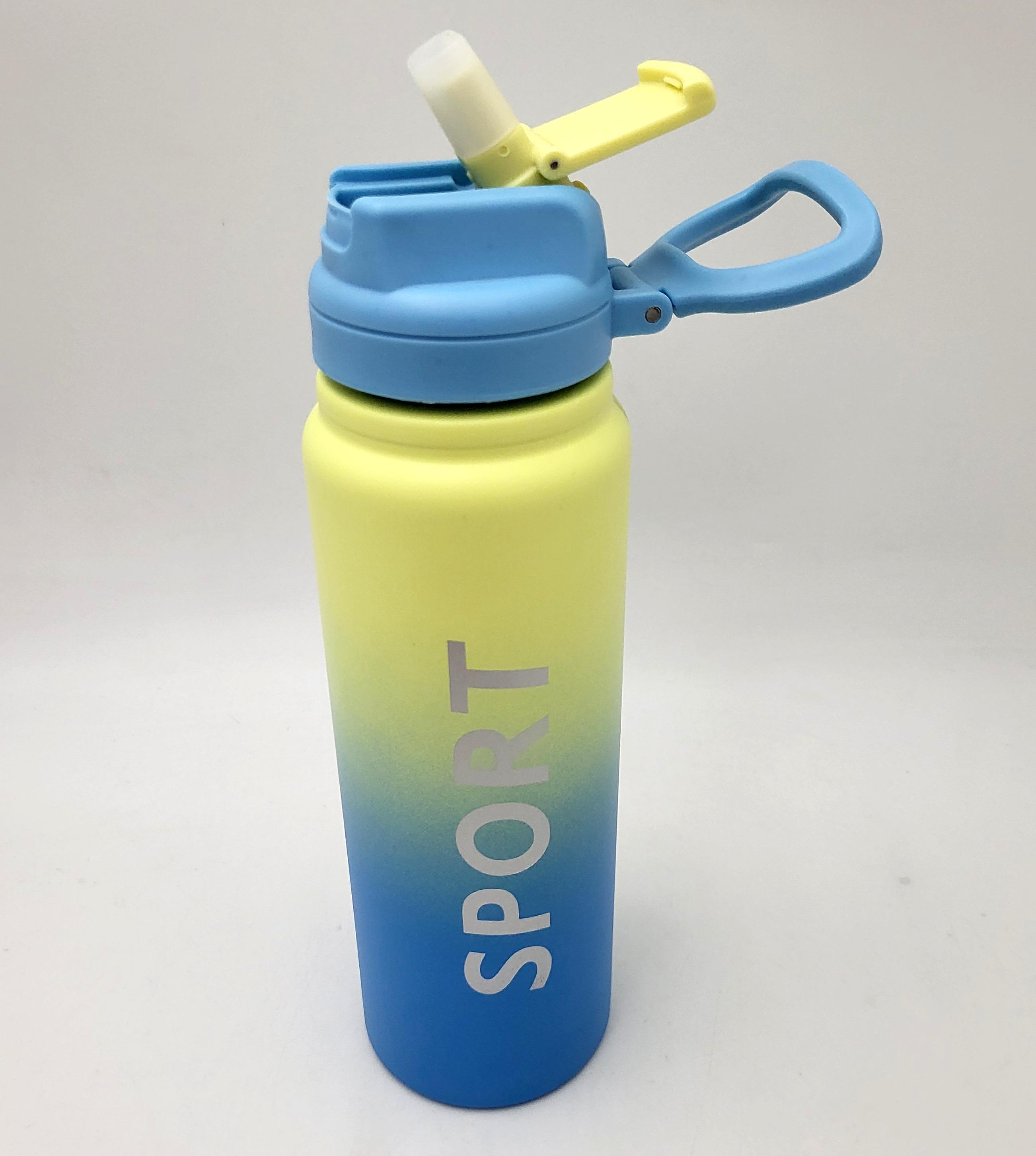 Термос для воды с трубочкой SPORT 500 мл Черно-желтый