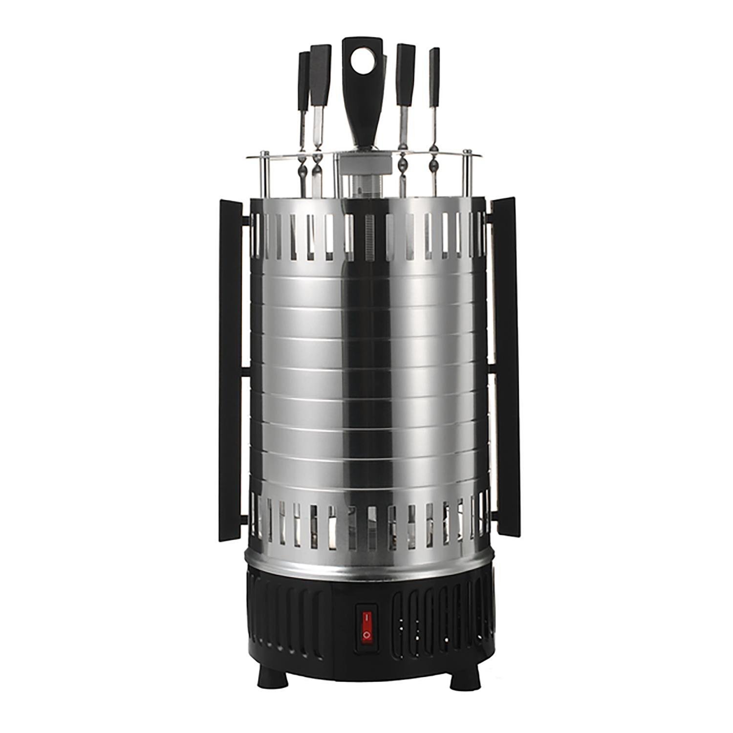 Электрошашлычница Vilgrand V1005 автовращение/защитный кожух/чаши для жира на 5 шампуров 1000 Вт (26645832)