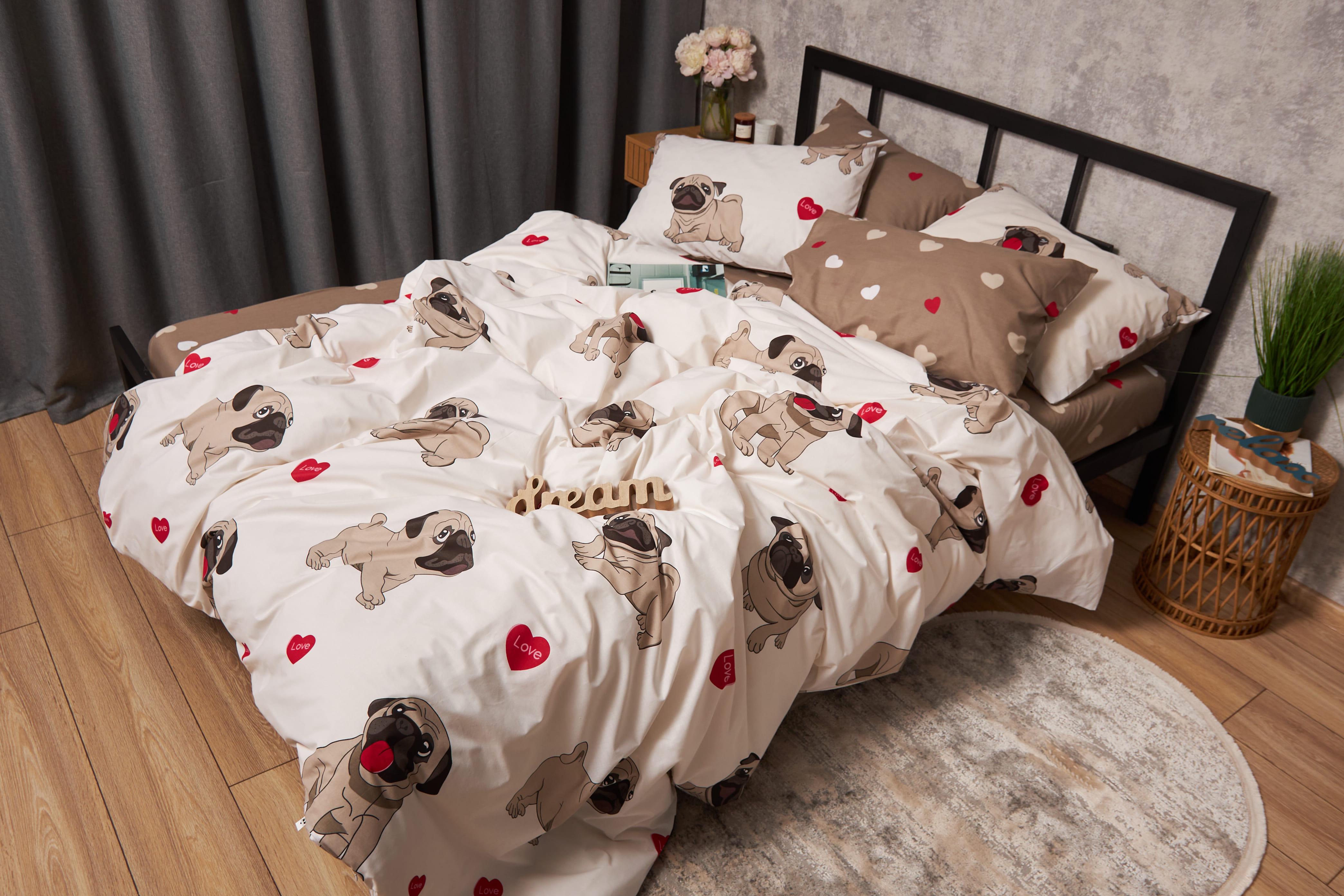 Підковдра Moon&Star Gold Люкс Bulldog Love бязь євро 200х220 см (MS-870000408) - фото 5