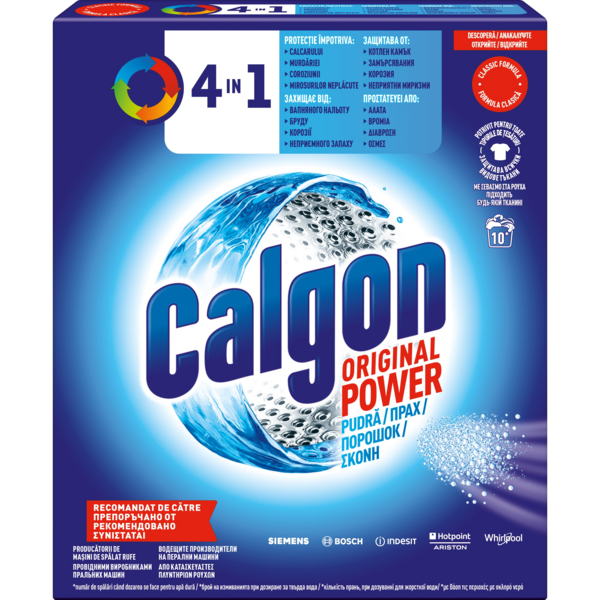 Пральний порошок Calgon Power 4в1 для пом’якшення води пральних машин 500 г (47901)