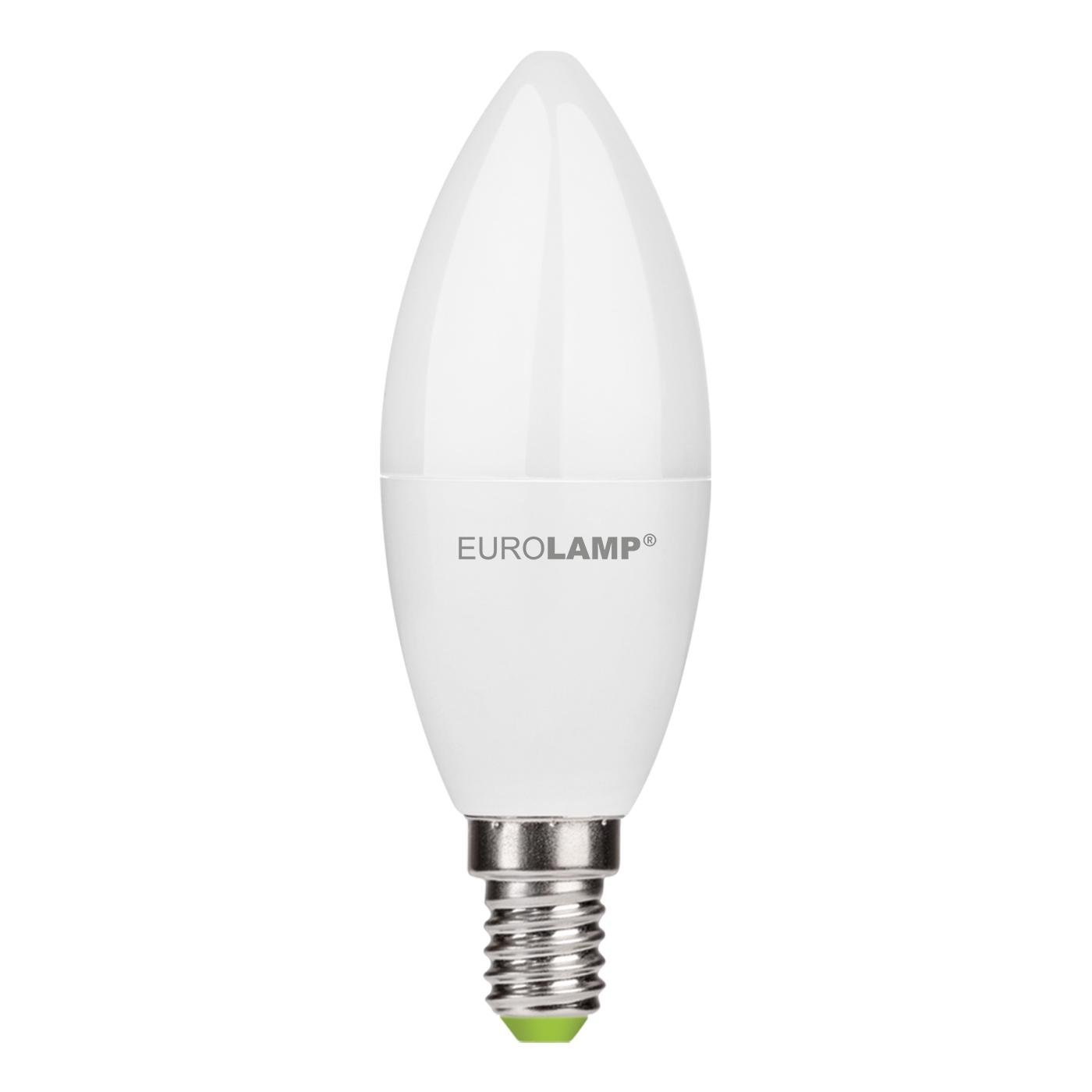 Лампа светодиодная Eurolamp LED-CL-10143/P 10W 220V 900lm 3000K E14 37x108 мм свеча (4262380665057)
