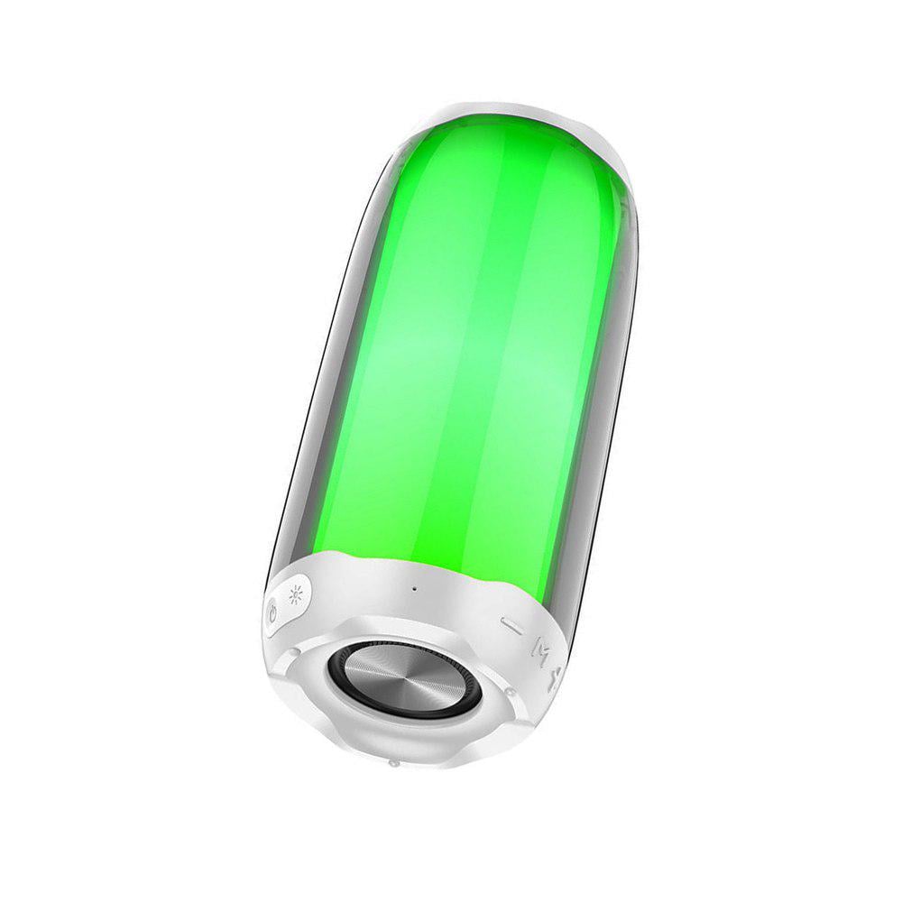 Колонка портативна бездротова Hoco HC8 зі світломузикою White