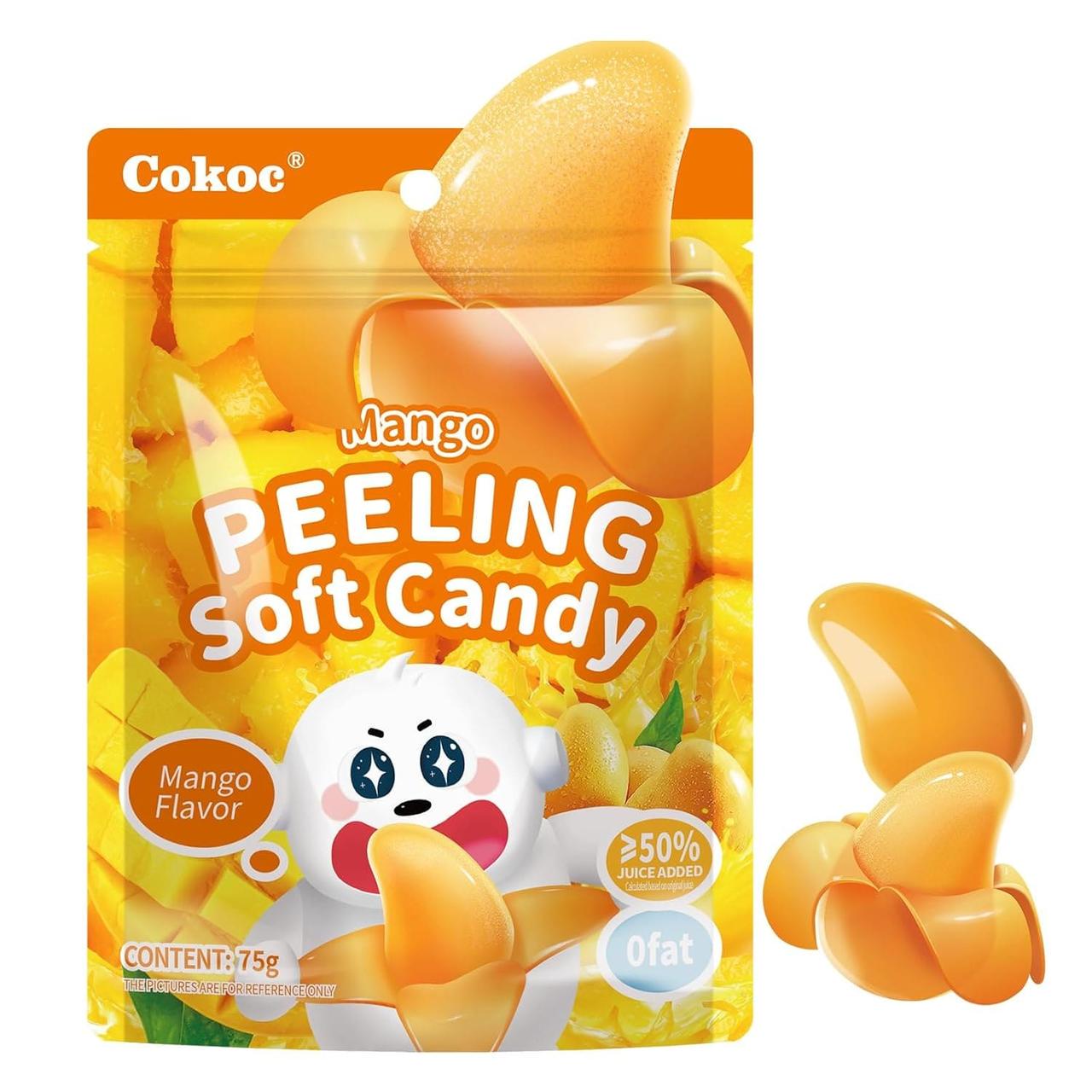 Цукерки желейні Cokoc Peelable Gummies Peeling Soft Candy Mango Flavor 60 г (2783765629)