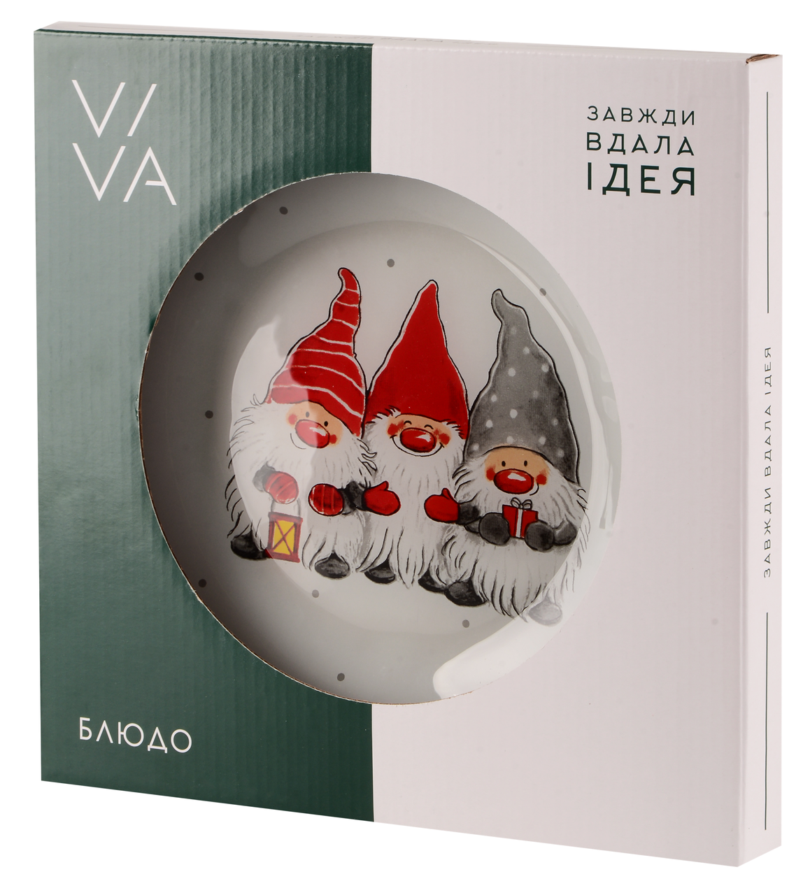 Блюдо VIVA NY GNOMES GIFT круглое стеклянное 26 см (S30105-2) - фото 3 Блюдо VIVA NY GNOMES GIFT круглое стеклянное 26 см (S30105-2) - фото 3
