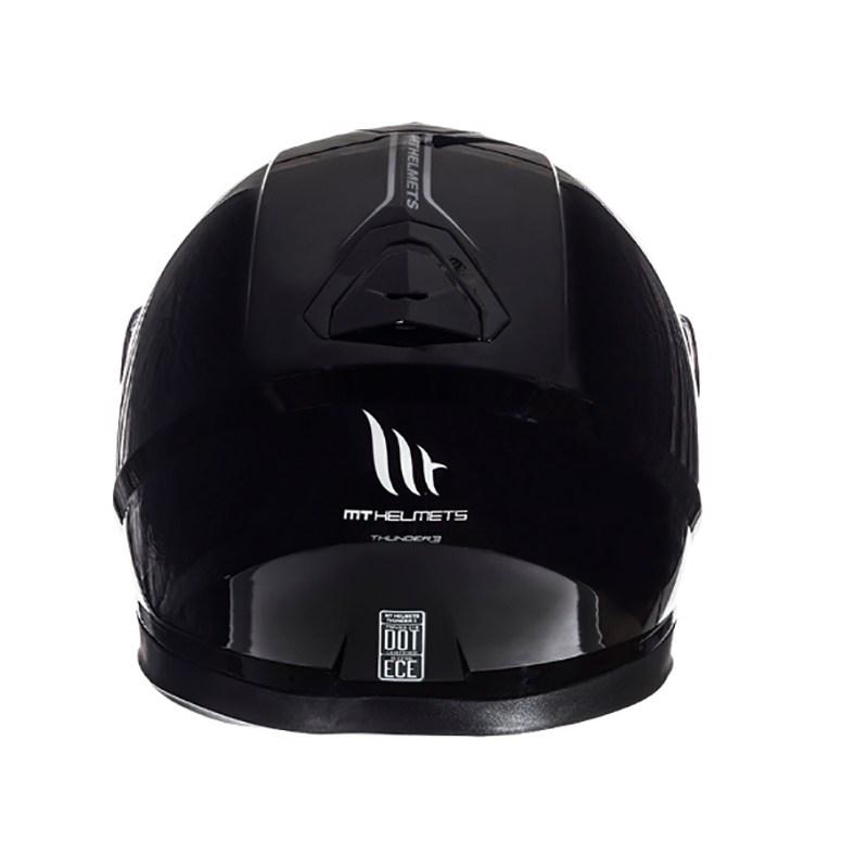 Мотошлем MT HELMETS Thunder 3 SV Solid XS Gloss Black (9884) - фото 3