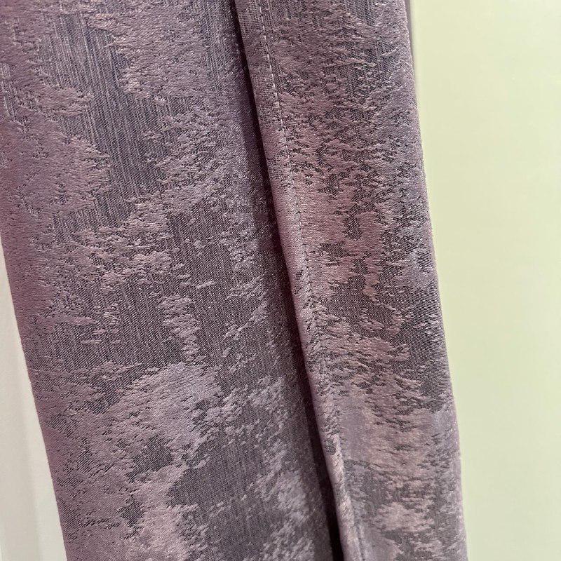 Шторы жаккардовые с мраморным узором среднее затемнение 1,5x2,7 м 2 шт. Фиолетовый (К1039-24) - фото 10