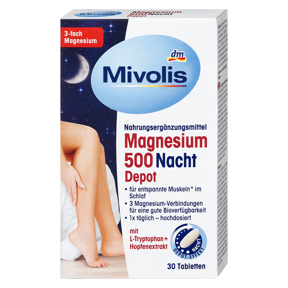 Биологически активная добавка Mivolis Magnesium 500 Nacht ночное депо 30 шт. (EPI-15102025-1320)