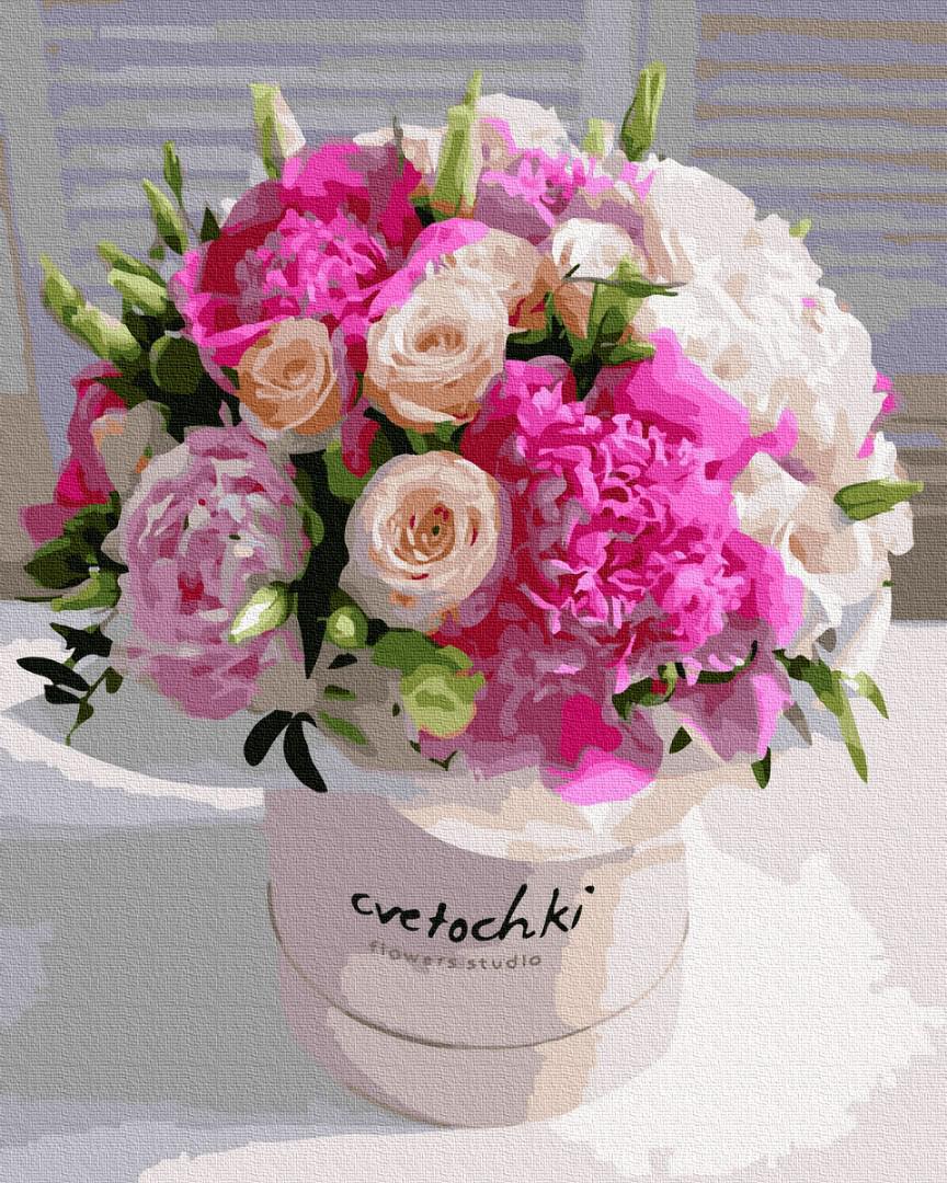 Картина по номерам Brushme Букет розовой красоты 40х50 см (GX36133)