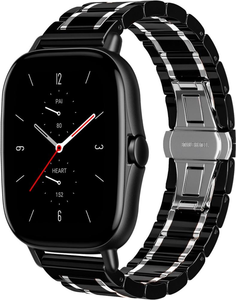 Ремешок керамический Ceramo для Amazfit GTS 2 Black/White (28738-1E)