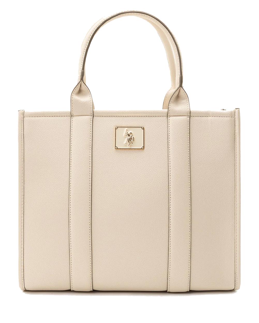 Сумка тоут U.S. POLO ASSN Кремовий (0379)
