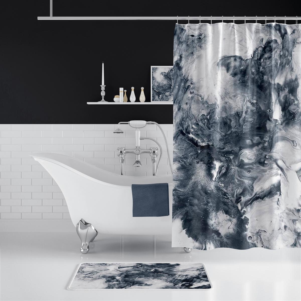 Штора для ванной Tropikhome Black Smoke 180x200 см (54679512)