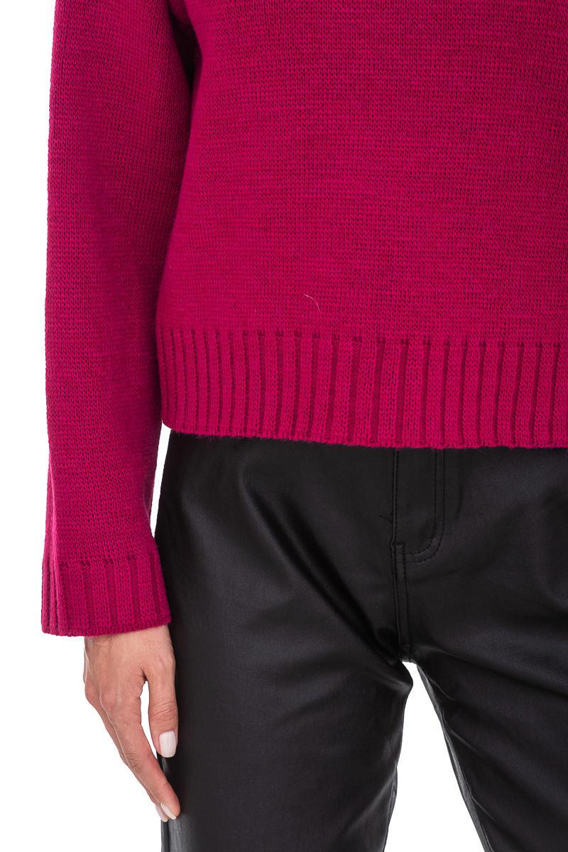 Свитер женский SVTR с воротником-стойкой р. 50-52 Малиновый (511) - фото 7 Свитер женский SVTR с воротником-стойкой р. 50-52 Малиновый (511) - фото 7