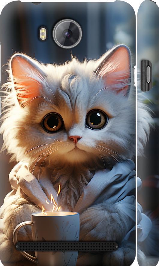 Чехол на Huawei Y3II / Y3 2 White cat (5646m-495-42517)
