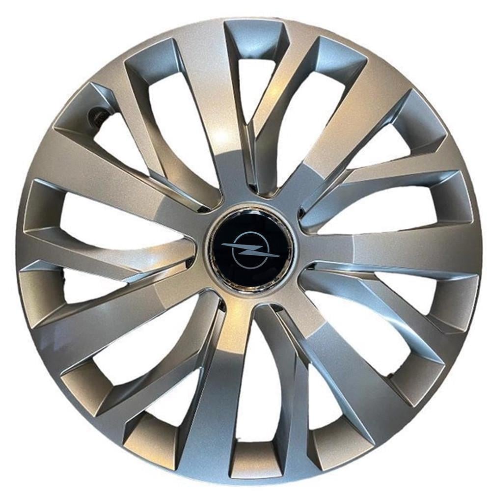 Колпаки SJS R16 с логотипом Opel NEW 432 4 шт. Серебристый (2789081159)
