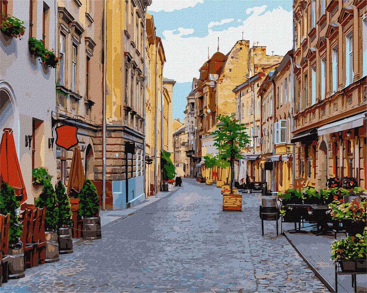 Картина по номерам Ідейка Улочки Львова 40х50 см (KHO3594)