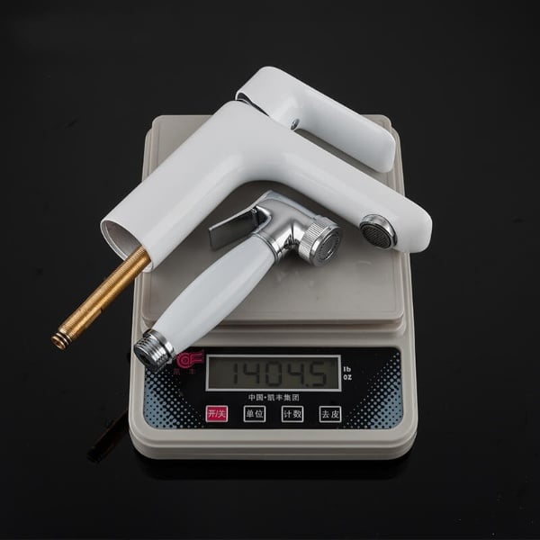 ᐉ Змішувач для умивальника з гігієнічним душем Gappo Noar G1048-1 Білий ...