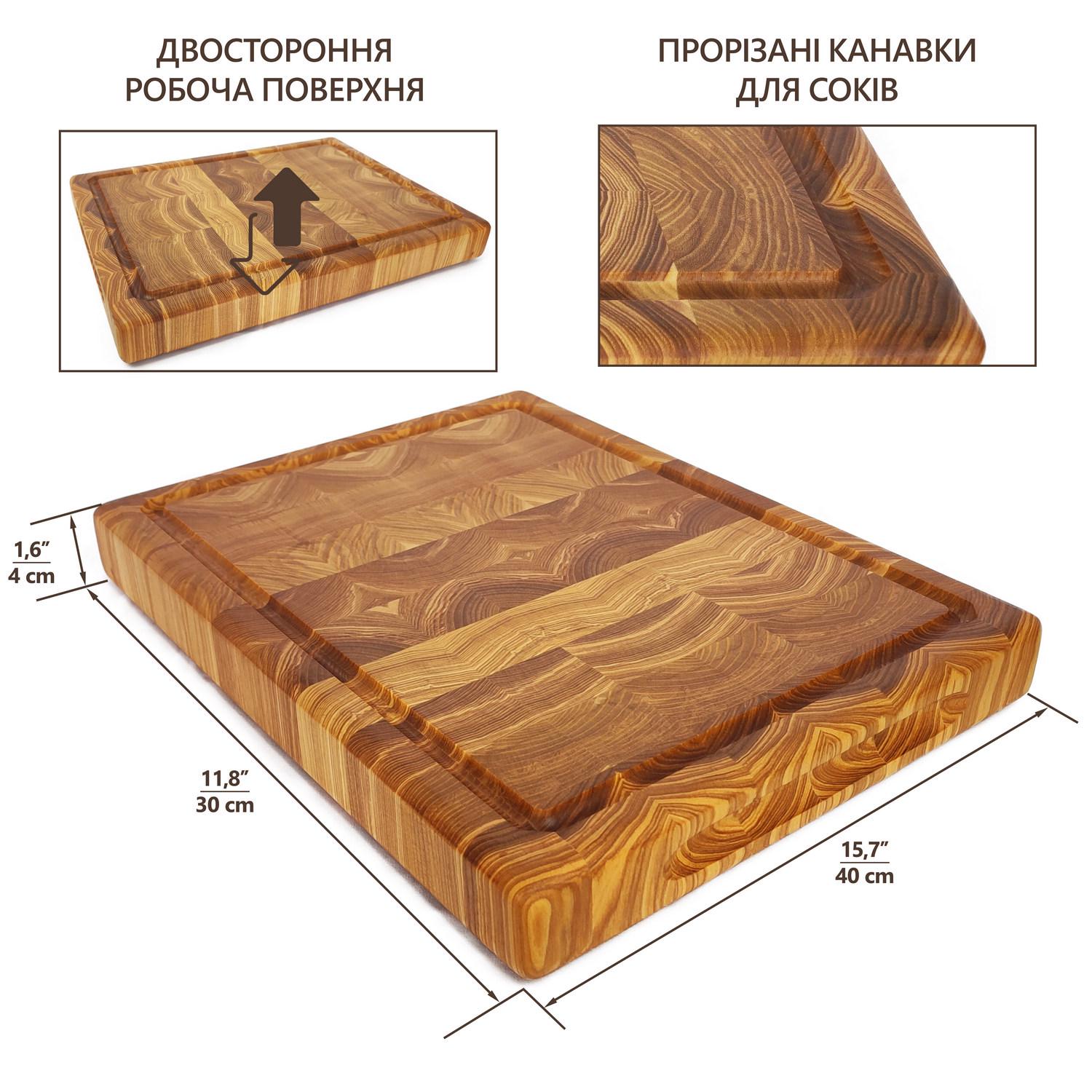 Доска разделочная Wood Wedge 40х30х4 см (100027) - фото 2