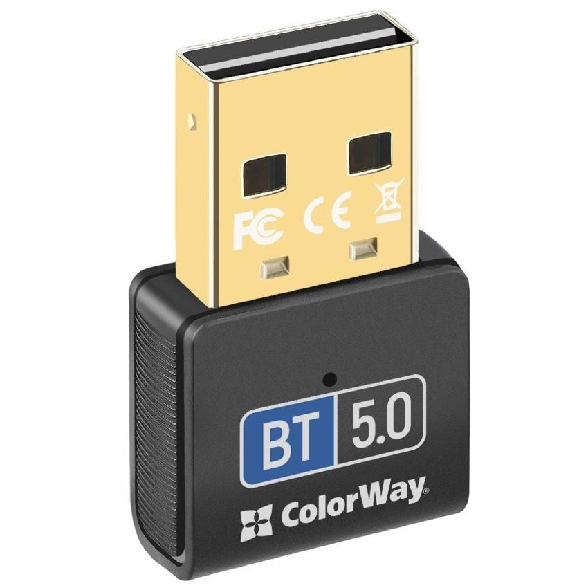 Адаптер ColorWay USB Bluetooth 5.0 Black (CW-AD-BT50)