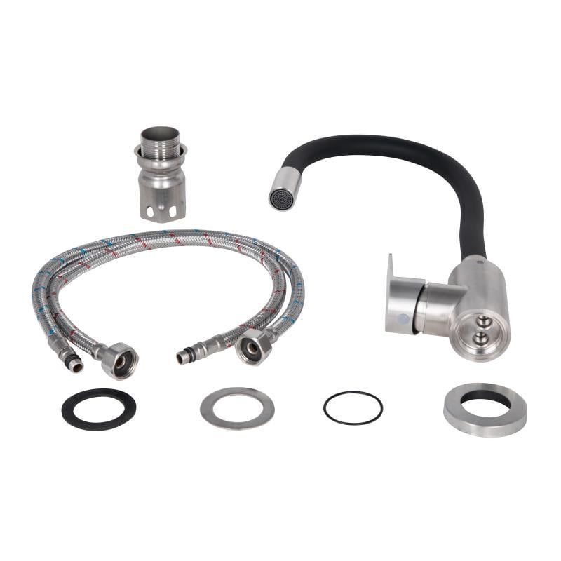 Смеситель для ванны Vida 005-1/кран для раковины Vida 001F/ кран Vida для кухни гибкий Black - фото 14 Смеситель для ванны Vida 005-1/кран для раковины Vida 001F/ кран Vida для кухни гибкий Black - фото 14