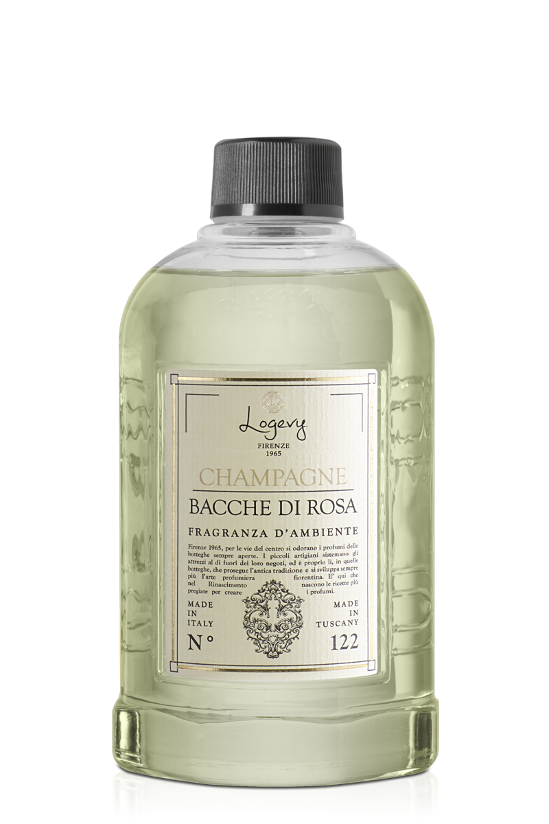 Наполнитель для аромадифузора Logevy Firenze Refill Champagne e bacche di rosa Шампанское & Розовые ягоды 500 мл (LOG0142)