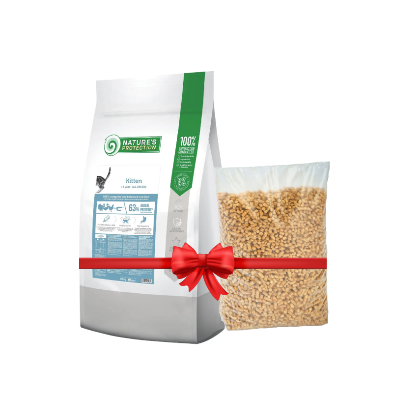 Корм сухий Nature's Protection для кошенят 7 кг з наповнювачем 3 кг (21024776) - фото 2