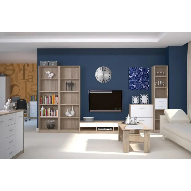 Шкаф-пенал для кабинета открытый Гербор Непо REG60 60х34х197 см Дуб сонома (23252268) - фото 3 Шкаф-пенал для кабинета открытый Гербор Непо REG60 60х34х197 см Дуб сонома (23252268) - фото 3