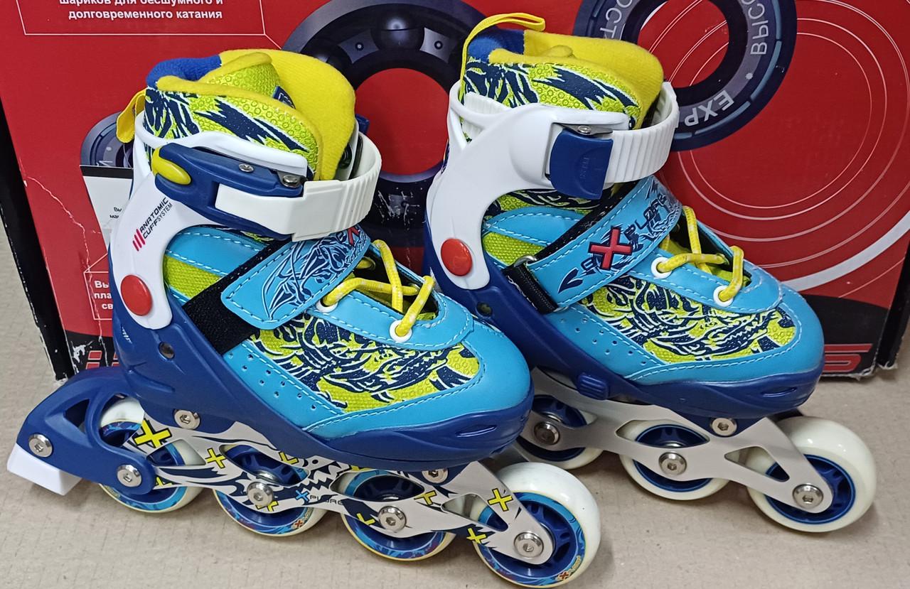 Ролики раздвижные Explore ACTIVA р. 27-30 Желто-голубой (2624292247)